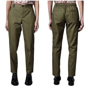 Zadig & Voltaire Pomelo Dark Green Side Stripe Trousers Pants Size 34